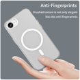 thumbnail image 5 of For iPhone 16e MagSafe Frosted Translucent TPU + PC Full Coverage Phone Case,White,For iPhone 16e, 5 of 16