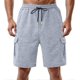thumbnail image 4 of Men's Sport Shorts QuickDry Gym Shorts with Drawstring Light Gray, 4 of 5