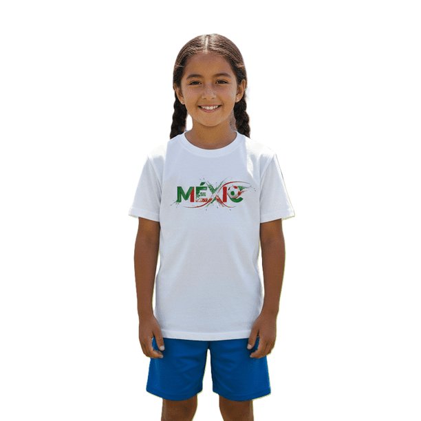 Playera Infantil Unisex México Con Balón De Futbol