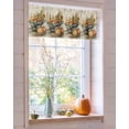 thumbnail image 4 of Valances for Windows Thanksgiving Rod Pocket Cafe Window Treatments Valance Curtains for Kitchen Bathroom Laundry Basement Windows 60"x18", 4 of 6