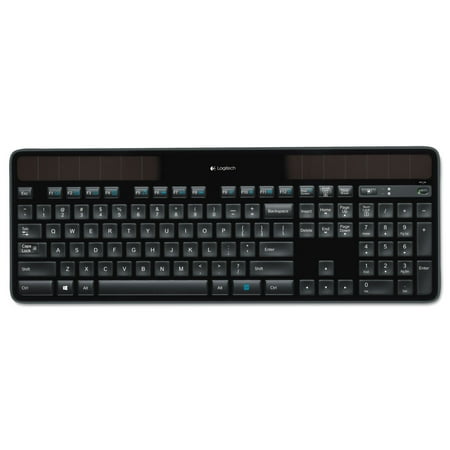 Logitech - K750 Solar Full-size Wireless Scissor Keyboard - Black