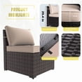 thumbnail image 5 of ALAULM Patio Conversation Set, 13 Piece Weave Rattan Outdoor Conversation Sets with Gas Fire Pit Table, Sand, 5 of 6