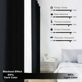 thumbnail image 3 of Ample Decor 1 Panel 46 x 63 inch 100% Polyester Blackout Curtains, Noise Reducing - Black, 3 of 6