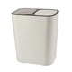 thumbnail image 1 of Contenedor de basura doble, húmedo y seco, para reciclaje de residuos clasificados de cocina Blanco, 1 of 3