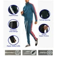 thumbnail image 4 of Men's Adult Matching 2 Pieces Track Suit Zippered Jacket and Track Pant, Side Stripe, Regular Slim Fit, 4 of 5