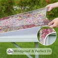 thumbnail image 6 of Pioneer Flower Floral Print Pattern Square Fitted Tablecloth with Elastic Edge,Square Table Cover,Washable Elastic Table Cover for Home Kitchen Party Decor 34"x34", 6 of 6
