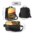 thumbnail image 2 of Xecao Oil Painting Style Pasture Cow Print Lunch Bag - Durable, Double-Insulated Lunch Bag, Holds Lunch Box, Water Bottle, & Snacks,Leakproof Cooler Tote Bag, 2 of 7