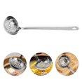 thumbnail image 3 of Cuchara coladora de cocina de acero inoxidable, cucharón para servir de acero inoxidable perforado, cuchara para el hogar, 3 of 8