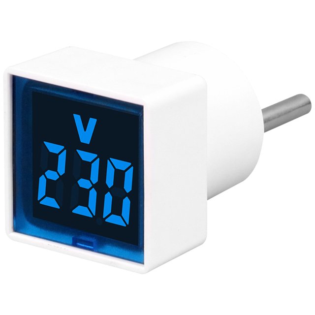 Voltímetro A50-500V Indicador de pantalla digital LED cuadrado Enchufe de la UE Azul