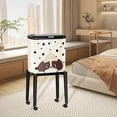 thumbnail image 4 of Cubo de basura con ruedas, cesta de basura, cubo de almacenamiento, gran capacidad, minimalista, estrecho, con patas altas, para lavandería Cachorro blanco, 4 of 9