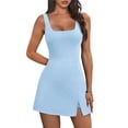 thumbnail image 3 of WIHOLL Summer Dresses For Women Sleeveless Athletic Bodycon Mini Tennis Yoga Workout Graduation Dress With Pockets, 3 of 11