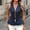 Dark Blue, variant on Women's Cowl Neck Short Sleeve Pullover Blouses Satin Silk Shirts Casual Loose Elegant Work Tunic Tops,Gray - M