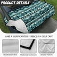 thumbnail image 6 of Renewold Golf Cart Seat Cover with Pockets Soft Breathable Quick Dry Golf Cart Towel Blanket Fits for EZGO Yamaha Club Cars and More 2 Person Seats, American Tribal Blue, 6 of 7