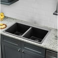 thumbnail image 2 of Dual Mount 33 in. x 22 in. 50/50 Bowl Quartz Kitchen Sink in Alpine White, 2 of 4