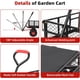 thumbnail image 4 of 880 lbs heavy - duty metal garden dump cart con removable steel mesh sides, utility yard cart para farm outdoor use, 4 of 6
