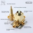 thumbnail image 2 of Boyel Living Bathroom Luxury Shower System Set 12 Inch Rainfall Shower Head System High Pressure Rainfall Shower Faucet in Brushed Gold Shower Head,Wall Mounted, 2 of 7