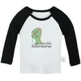 thumbnail image 2 of iDzn Little Sistersaurus Funny T shirt For Baby, Newborn Babies T-shirts, Infant Tops, 0-24M Kids Graphic Tees Clothing (Long Black Raglan T-shirt, 0-6 Months), 2 of 5