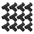 thumbnail image 1 of WHAMVOX 12Ud Conector De Tubo Plástico Negro Para Bastidor De Ropa Doble Vía Para Espacio, 1 of 8