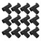 thumbnail image 1 of WHAMVOX 12Ud Conector De Tubo Plástico Negro Para Bastidor De Ropa Doble Vía Para Espacio, 1 of 8