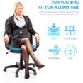 thumbnail image 2 of Philowng Gel Seat Cushion, Extra Large Thick Breathable Chair Pad for Office Chair, Wheelchair, and Car, Blue, 2 of 7