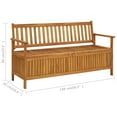 thumbnail image 4 of vidaXL Garden Storage Bench 148 cm Solid Acacia Wood, 4 of 5