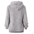 thumbnail image 5 of jsaierl Sherpa Hoodies for Women Quarter Zip Pullover Long Sleeve Fleece Hooded Sweatshirt Casual Winter Warm Sweater with Pocket, 5 of 5