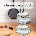 thumbnail image 4 of Reloj de pared silencioso que no hace tictac, funciona con pilas, reloj rústico costero decorativo para baño, cocina, dormitorio, sala de estar (10 pulgadas), 4 of 5