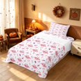thumbnail image 3 of Homewish Watercolor Pink Bat Twin Sheets for Girls, FHalloween Theme Bedding, Pink Purple White, 3 Pieces (1 Flat Sheet, 1 Fitted Sheet and 1 Pillowcase), 3 of 5