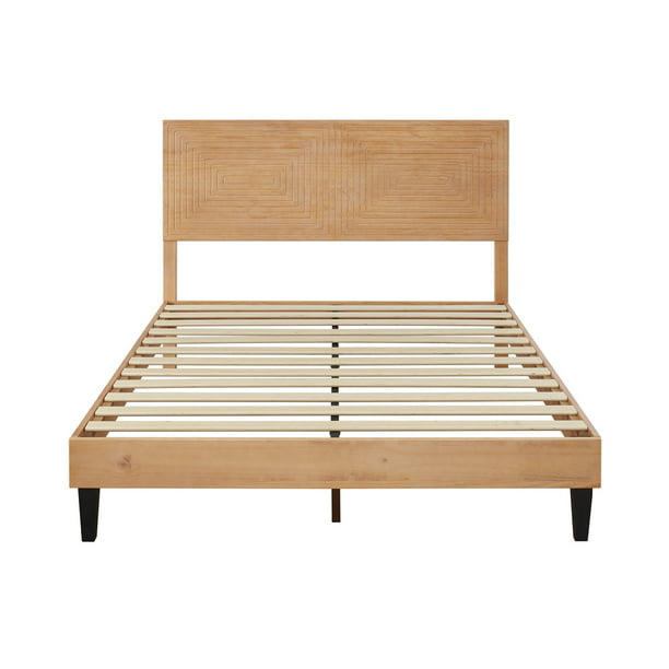 Solid Wood Platform Bed Queen Size, Queen Size Hardwood Platform Bed Frame