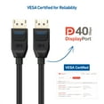 thumbnail image 2 of Cable Matters VESA Certified 40Gbps DisplayPort 2.1 Cable 2m/6.6ft DP40 Cable 8K 120Hz 4K 240Hz in Black with FreeSync G-SYNC and HDR for Gaming Monitor PC RTX 4080/4090 RX 7900, 2 of 7