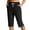 Black, variant on SBYOJLPB Women's Capris Pants Elastic Waist Drawstring Loose Casual Cropped Trousers with Pockets