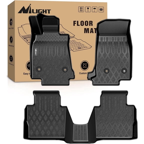 Nilight TPE Floor Mats for Cadillac CT5 2019 2020 2021 2022 2023 2024 All Weather Custom Fit Heavy Duty Floor Liners