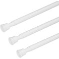 thumbnail image 2 of XNKOLMJ 2Pcs Spring Tension Curtain Rods 28 to 40 Inch  Small Tension Rod Expandable Adjustable Window Tension Rods No Drill(Black), 2 of 6