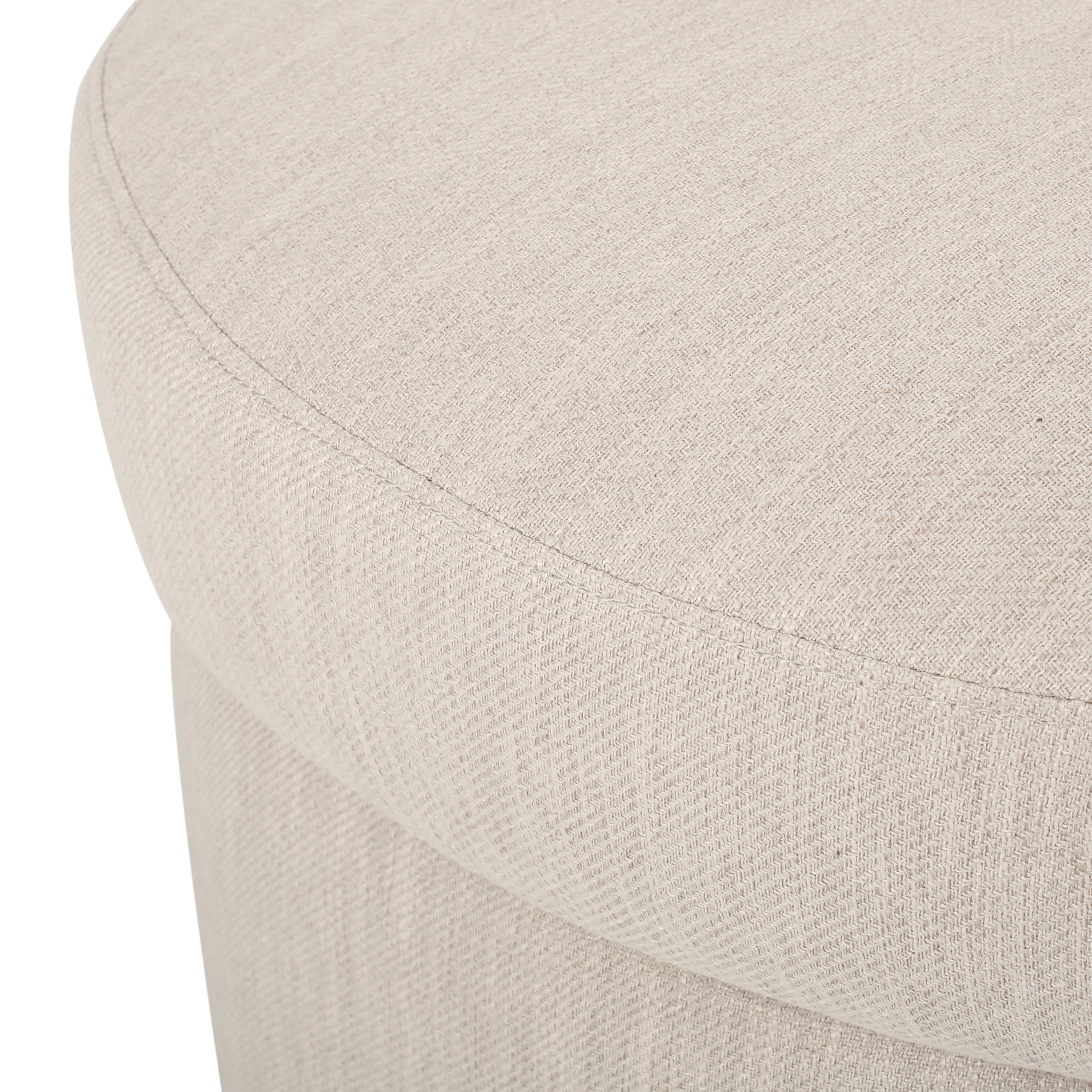 Noble House Candler Upholstered Swivel Club Chair, Beige and Black