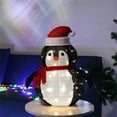 thumbnail image 6 of WJSXC Christmas Light Decor, 24 inch Foldable Flannel Penguin with LED Lights, Christmas Lights Decor for Christmas Indoor Outdoor Home Patio Yard Garden Decoration, 6 of 8