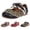 Black, variant on Girls Mary Jane Shoes Ruffle Gingham Lace Trim Flats Princess Shoes with Bowknot Ankle Strap Elegant Vintage Dress Shoes
