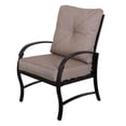 thumbnail image 2 of Vale Outdoor Dining Chair Set of 2, Dacron Wrap, Black Aluminum, Beige, 2 of 5