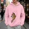 thumbnail image 7 of Dresfit Pet Pouch Hoodie Mens Womens Winter Hooded Pet Carrier Sweatshirt Crewneck Kangaroo Pocket Oversized Hoodies Men Women Pink M, 7 of 7