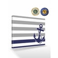 thumbnail image 2 of Anchor Gray Wall Art for Living Room,Canvas Picture Wall Decor for Bathroom Bedroom,Modern Navy Blue White Striped Nautical Painting Artwork for Office Kitchen Hallway Dining Room Home Decor 16"x20", 2 of 8