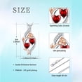 thumbnail image 2 of Taioiat Double Birthstone Necklaces for Women 18K Gold Plated Birthstone Rose Flower Jewelry Anniversary Valentines Day Mother's Day Birthday Gifts for Her Wife Girlfriend Mom, 2 of 5