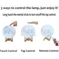 thumbnail image 5 of Lámpara de luna para dormitorio, luz de luna con impresión 3D, luz de noche de color variable, bola de luz de luna, interruptores táctiles y remotos, luz de noche recargable para decoración del hogar, 5 of 5