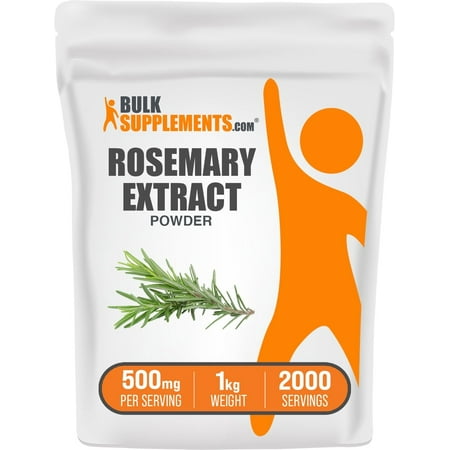 BulkSupplements Rosemary Extract Powder - 500mg per Serving - 1 Kilogram (2.2 lbs) - 2000 Servings