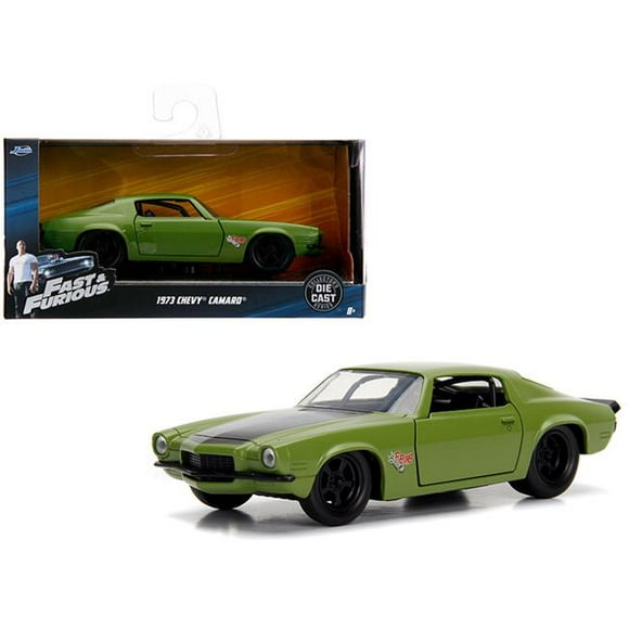 Jada 99521 Doms 1973 Chevrolet Camaro F-Bomb Green Fast & Furious Movie 1-32 Diecast Model Car