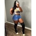 thumbnail image 5 of Apay Jeans for Women Old Denim Shorts Y2K Vintage Street Style Casual and Versatile  Regular Size, 5 of 6