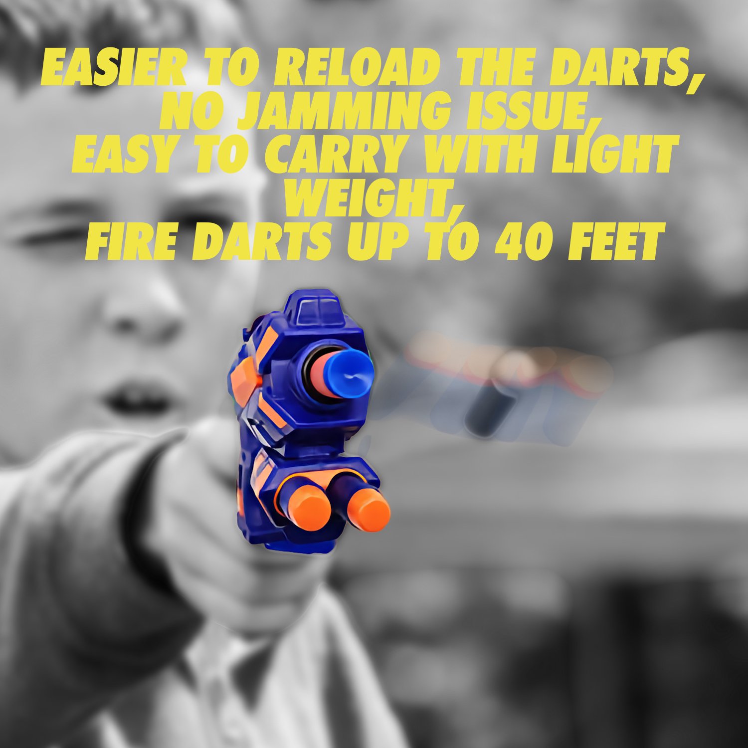 2 Pack Blaster Colorful Toy Guns with 60 Soft Dart Soft Bullet for Children Birthday Gift