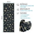 thumbnail image 2 of Dark Blue Sun Moon Star Pattern Hot Yoga Mat Towel Non Slip for Hot Yoga - Quick-Drying Yoga Mat Cover with 4 Corner Pockets with Travel Bag - Hot Yoga Towel Non Slip 70"x26", 2 of 6