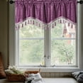thumbnail image 5 of Viflosae Curtains for Bedroom with Tassel Elegant Fringed Window Curtains Patterned Rod Panels Stylish Short Drapes Boho Curtains Summer Decorations for Windows, 5 of 7