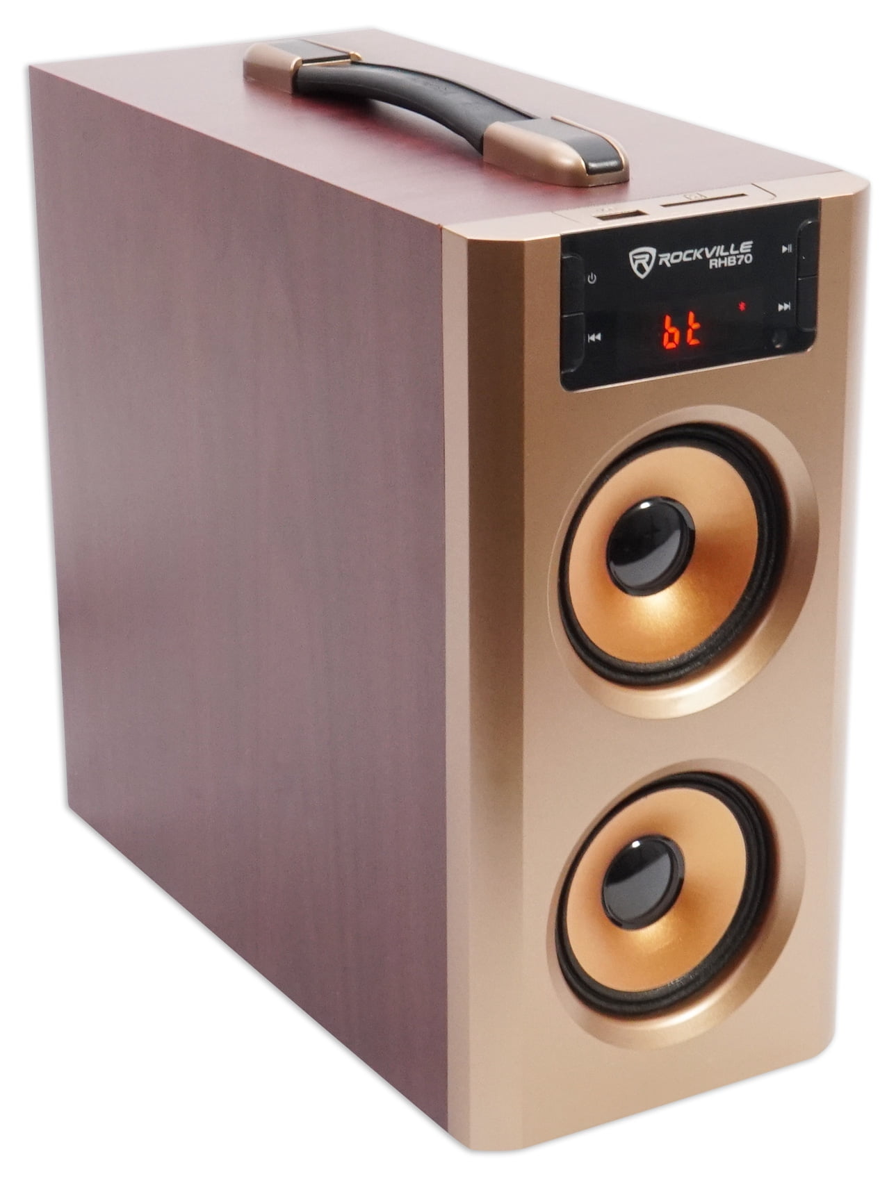Rockville RHB70 Home Theater Compact Powered Speaker System w Bluetooth, USB, FM Radio