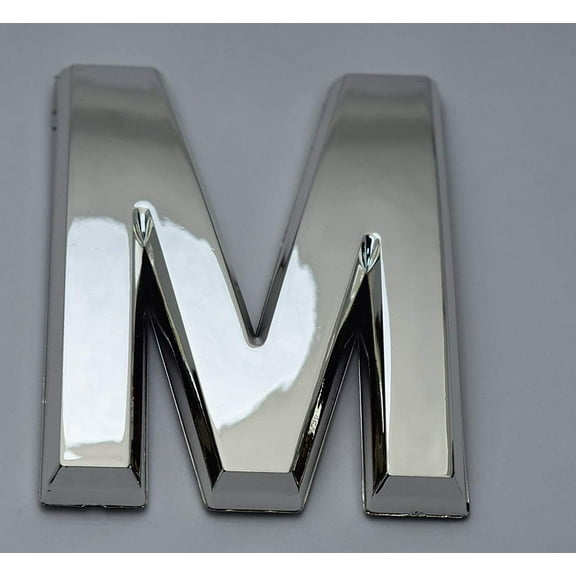 1 PCS - Apartment Number Sign/Mailbox Number Sign, Door Number Sign. Letter M (Silver,3D, Size 2.75 x 1.75, Comes with Double Sided Tape)- The Maple line