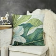 thumbnail image 2 of SHANXI Leaf Pillow Covers Palm Leaves Couch Pillow Cases Botanical Plant Summer Throw Pillows Home Decor for Living Room Bedroom Bed Cushion Outdoor 22x22in, 2 of 5